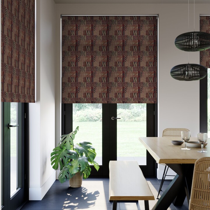 Dunelm Inca Daylight Made to Measure Roller Blind Inca Terracotta