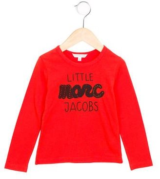 Little Marc Jacobs Girls' Logo Print Embellished Top