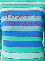 Thumbnail for your product : Giada Benincasa Pensami embroidered striped jumper