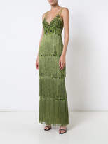 Thumbnail for your product : Marchesa Notte embroidered tassel-trimmed gown