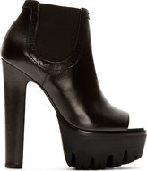Thumbnail for your product : Versus Black Open-Toe Platform Ankle Boots