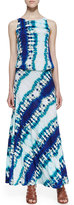 Thumbnail for your product : Veronica M Drop-Waist Diagonal Tie Dye Maxi Dress, Blue