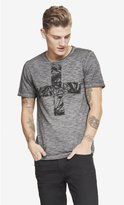 Thumbnail for your product : Express Garment Dyed Slub Graphic Tee - Splatter Cross
