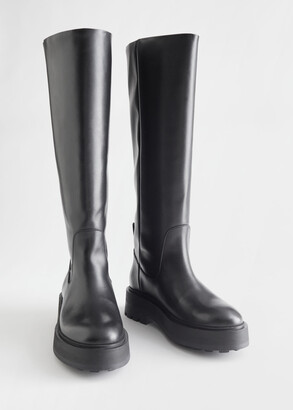And other stories Chunky Knee High Leather Boots