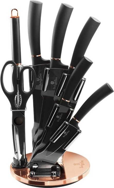 Berlinger Haus Berlinger Haus 8-Piece Knife Set w/ Acrylic Stand Black Rose  Gold Collection - ShopStyle