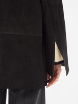 Thumbnail for your product : Totême Oversized Double-breasted Suede Jacket - Black