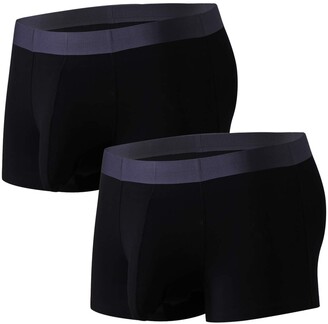 Agoky Mens Silk Satin Classic Boxer Briefs Underwear Trunks Summer Lounge Sports Panties Underpants 
