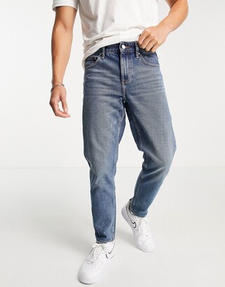 ASOS DESIGN classic rigid jeans in vintage dirty wash blue - ShopStyle