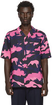 Thumbnail for your product : Valentino Pink & Navy Camo Shirt