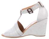 Thumbnail for your product : MM6 MAISON MARGIELA Peep-Toe Wedge Sandals
