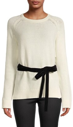 RED Valentino Belted Virgin Wool Sweater - ShopStyle
