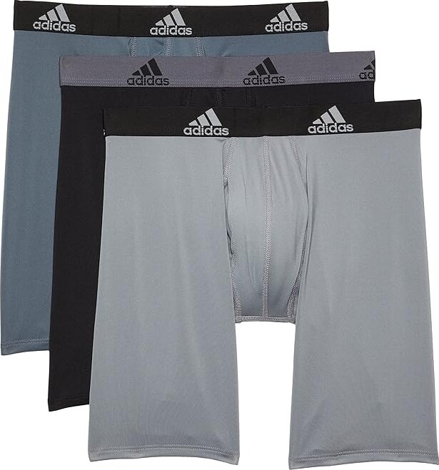 adidas Long Boxer Brief Underwear 3-Pack (Grey/Onix/Black/Light Onix) Men's  Underwear - ShopStyle