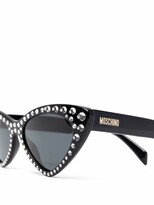 Thumbnail for your product : Moschino Crystal-Embellished Cat-Eye Frame Sunglasses