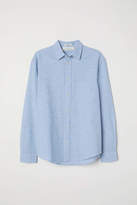 Thumbnail for your product : H&M Regular Fit Linen-blend Shirt - Light blue - Men