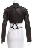 Thumbnail for your product : Alexander Wang Cropped Leather Jacket w/ Tags