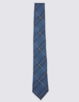Marks and Spencer Wool Rich Pow Checked Tie