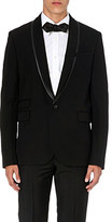 Thumbnail for your product : McQ Leather-trimmed shawl-lapel wool blazer - for Men
