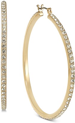 INC International Concepts Large Pave Medium Hoop Earrings , 2", Created for Macy's