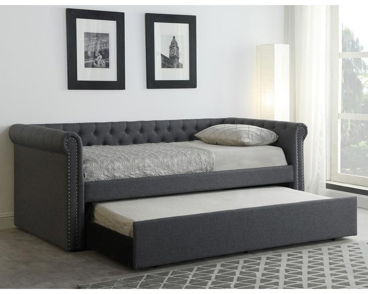 Best Master Furniture Upholstered Twin Day Bed with Trundle ShopStyle