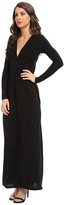 Thumbnail for your product : T-Bags LosAngeles Tbags Los Angeles Long Sleeve Deep-V Maxi