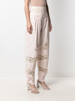Thumbnail for your product : Alberta Ferretti Brocade Embellished Tapered Trousers