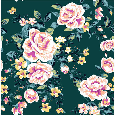 Red Barrel Studio Dark Floral 10.4' L x 125\