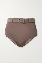 Thumbnail for your product : Evarae + Net Sustain Elena Belted Stretch-econyl Bikini Briefs - Brown