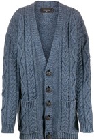 Thumbnail for your product : DSQUARED2 Oversized Chunky Knitted Cardigan