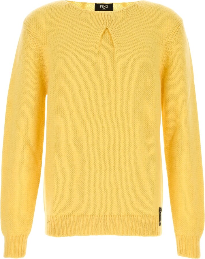 Fendi Yellow Mohair Blend Sweater