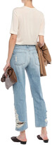 Thumbnail for your product : 3x1 Distressed Mid-rise Straight-leg Jeans