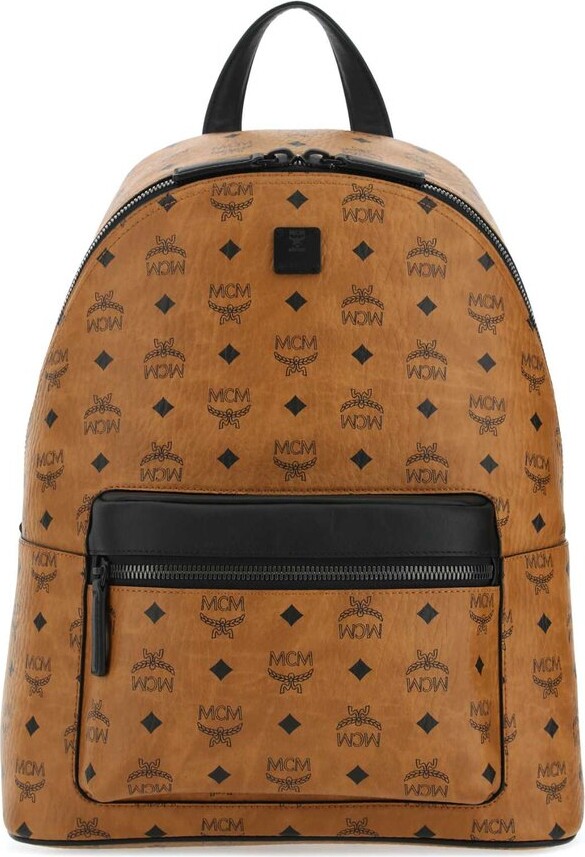 MCM Backpack in Visetos With Orange Stark Camouflage Size XL