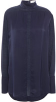 Thumbnail for your product : VVB Paneled Satin And Mousseline Blouse