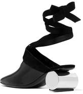 Thumbnail for your product : J.W.Anderson Suede-trimmed Leather Pumps - Black