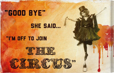 'Join The Circus Orange' Graphic Art on Canvas