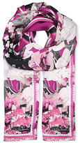 Thumbnail for your product : Roberto Cavalli Floral silk scarf