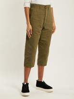 Thumbnail for your product : Chimala High Rise Cotton Cropped Trousers - Womens - Khaki