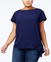 Thumbnail for your product : MICHAEL Michael Kors Size Tie-Hem Top, a Macy's Exclusive Style