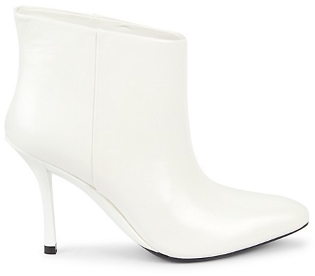 white stiletto booties