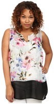 Thumbnail for your product : DKNY Misty Rose Print and Color Block Tank Top