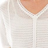 Thumbnail for your product : Liz Claiborne Short-Sleeve Open-Stitch Sweater