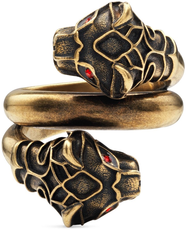 Gucci Tiger head ring - ShopStyle