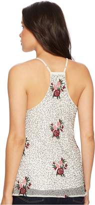 Romeo & Juliet Couture Beaded Floral Embroidered Tank Top