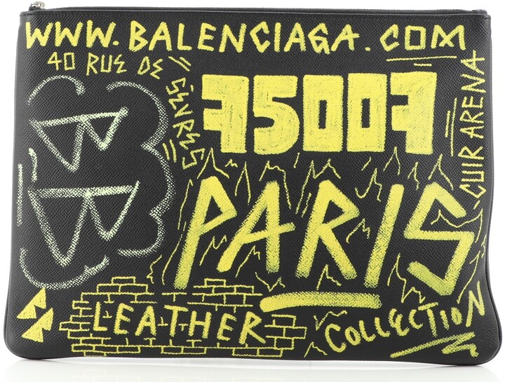 balenciaga graffiti pouch