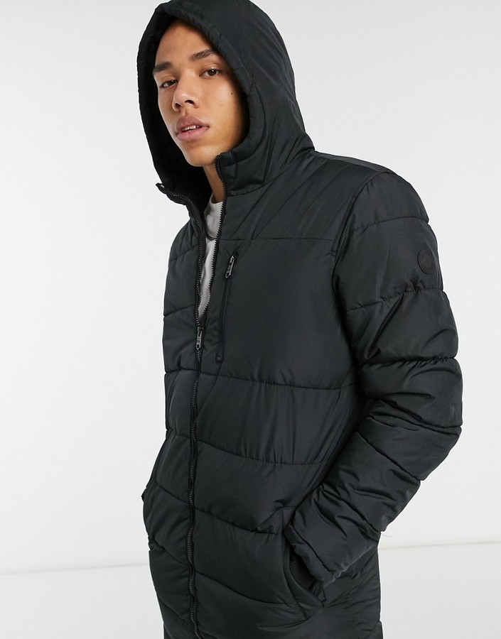 threadbare longline quilted jacket