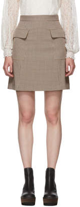 See by Chloe Multicolor Houndstooth Pocket A-Line Miniskirt