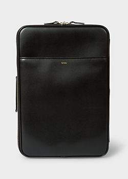 Paul Smith Black 'City Embossed' Leather Suitcase