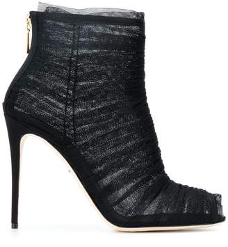 Dolce & Gabbana tulle stiletto boots