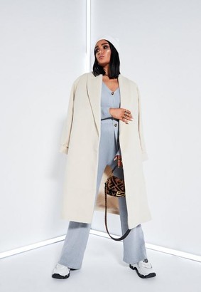 Missguided Roddy x Grey Co Ord V Neck Ribbed Long Cardigan