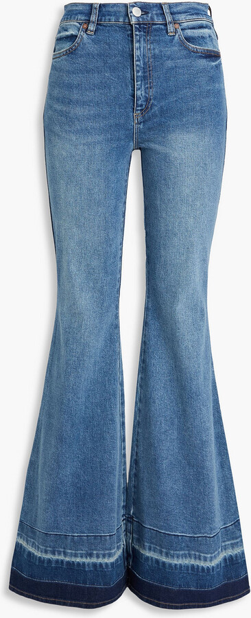 Alice + Olivia SB Bell high-rise flared jeans