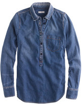 Thumbnail for your product : J.Crew Petite classic chambray popover